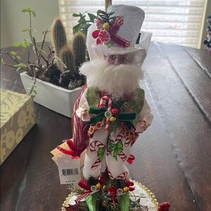 Elegant White and Green Holiday Nutcracker